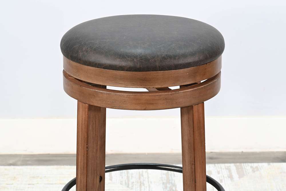 Sunny Designs - Doe Valley -  Bar Swivel Stool with Cushion Seat (Set of 2) - 1624BU-30 veiw 3