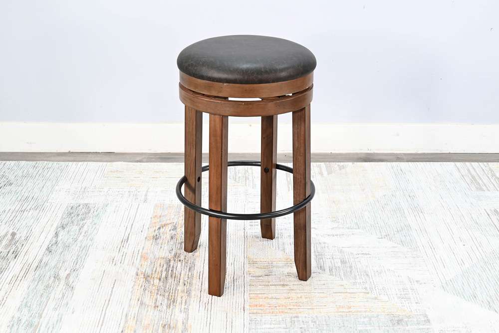 Sunny Designs - Doe Valley -  Bar Swivel Stool with Cushion Seat (Set of 2) - 1624BU-30 veiw 4
