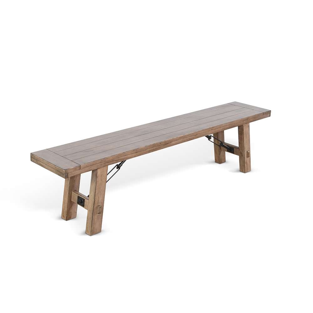 Sunny Designs - Doe Valley -  Bench with Turnbuckle, Wood Seat - 1522BU veiw 1