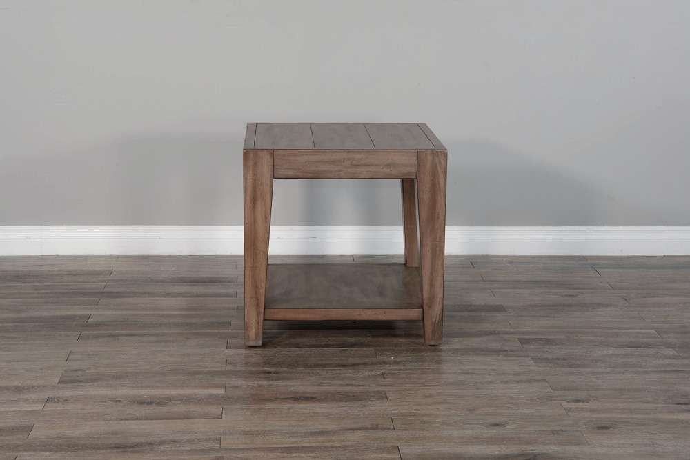 Sunny Designs - Doe Valley -  Doe Valley 24in Mid-Century Wood End Table in Taupe Brown - 3148BU-E veiw 3