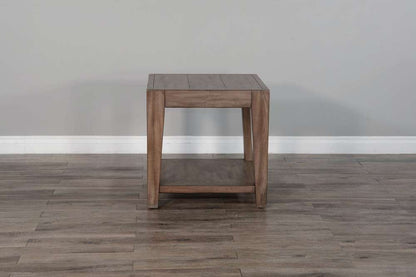 Sunny Designs - Doe Valley -  Doe Valley 24in Mid-Century Wood End Table in Taupe Brown - 3148BU-E veiw 3