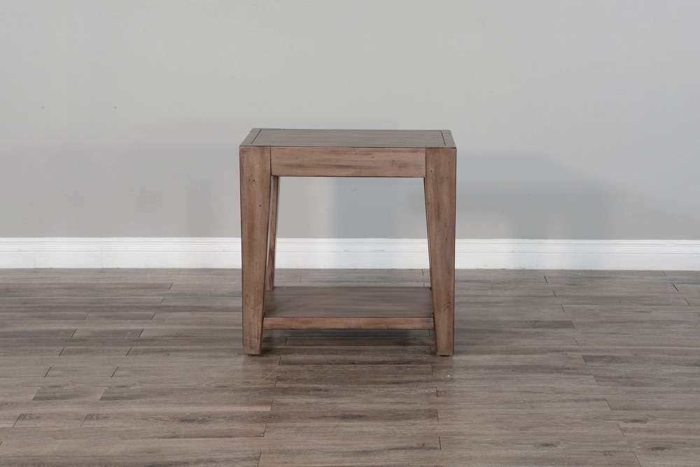 Sunny Designs - Doe Valley -  Doe Valley 25in Mid-Century Wood Chair Side Table in Taupe Brown - 3148BU-CS veiw 2