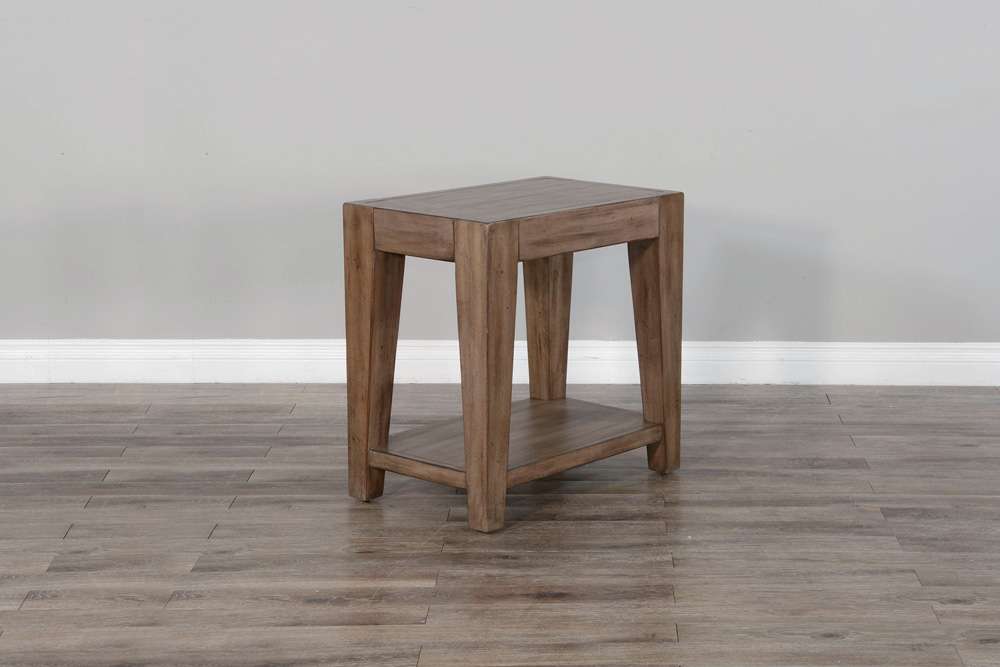 Sunny Designs - Doe Valley -  Doe Valley 25in Mid-Century Wood Chair Side Table in Taupe Brown - 3148BU-CS veiw 3
