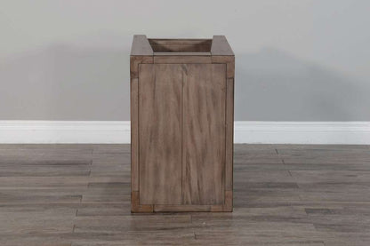 Sunny Designs - Doe Valley -  Doe Valley 25in Mid-Century Wood Chair Side Table in Taupe Brown - 3148BU-CS veiw 4