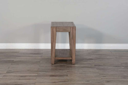 Sunny Designs - Doe Valley -  Doe Valley 25in Mid-Century Wood Chair Side Table in Taupe Brown - 3148BU-CS veiw 5