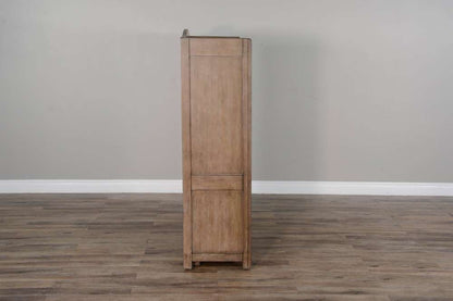 Sunny Designs - Doe Valley -  Doe Valley 57in Wood Storage Bookcase and Bench in Light Brown - 2993BU veiw 4