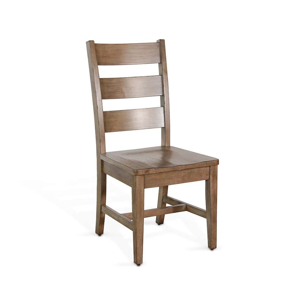 Sunny Designs - Doe Valley -  Ladderback Chair with Stretchers, Wood Seat (Set of 2) - 1508BU-S veiw 1