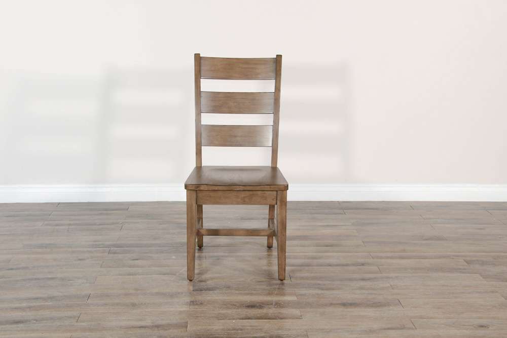 Sunny Designs - Doe Valley -  Ladderback Chair with Stretchers, Wood Seat (Set of 2) - 1508BU-S veiw 2