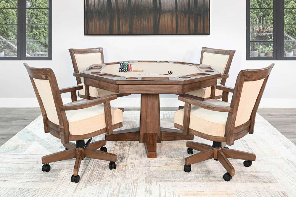 Sunny Designs - Doe Valley -  Reversible Game and Dining Poker Table - 1033BU veiw 7