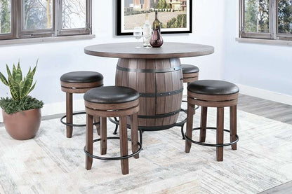 Sunny Designs - Doe Valley -  Round Pub Table with Wine Barrel Base - 1038BU veiw 2