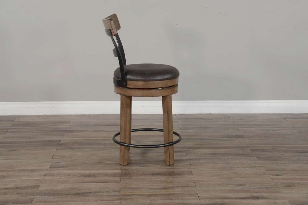 Sunny Designs - Doe Valley -  Swivel Barstool with Cushion (Set of 2) - 1624BU-B24 veiw 2