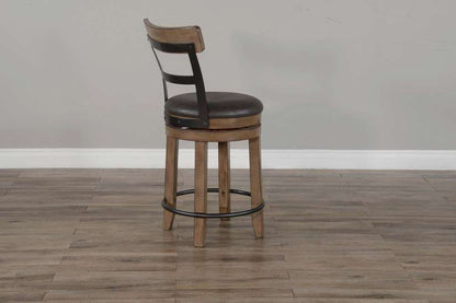 Sunny Designs - Doe Valley -  Swivel Barstool with Cushion (Set of 2) - 1624BU-B24 veiw 4
