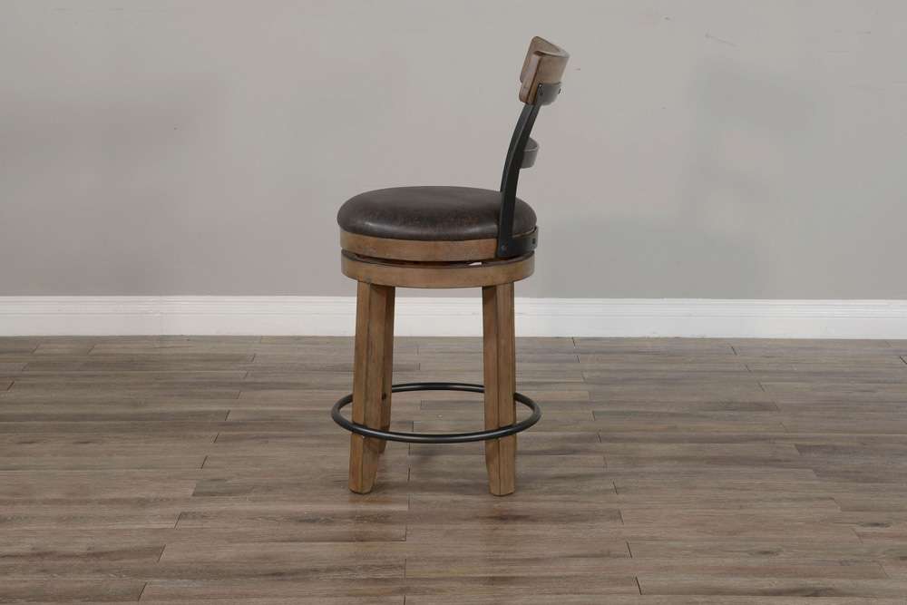 Sunny Designs - Doe Valley -  Swivel Barstool with Cushion (Set of 2) - 1624BU-B24 veiw 5