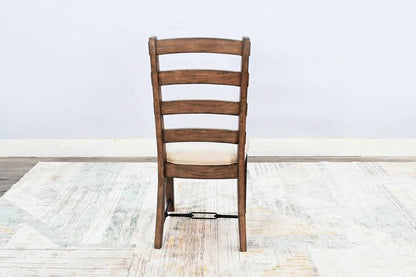 Sunny Designs - Doe Valley -  Yellowstone Ladderback Chair, Cushion Seat (Set of 2) - 1667BU veiw 3