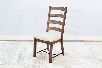 Sunny Designs - Doe Valley -  Yellowstone Ladderback Chair, Cushion Seat (Set of 2) - 1667BU veiw 4