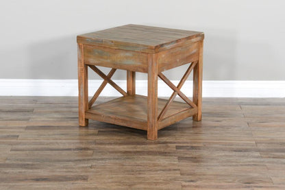 Sunny Designs - Durango End Table in Light Brown - 3131WB-E_CLOSEOUT veiw 4