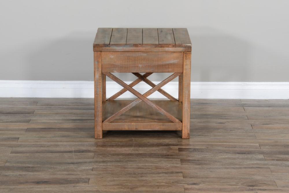 Sunny Designs - Durango End Table in Light Brown - 3131WB-E_CLOSEOUT veiw 5