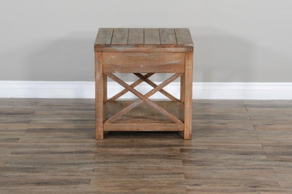 Sunny Designs - Durango End Table in Light Brown - 3131WB-E_CLOSEOUT veiw 5