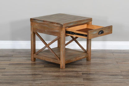 Sunny Designs - Durango End Table in Light Brown - 3131WB-E_CLOSEOUT veiw 6