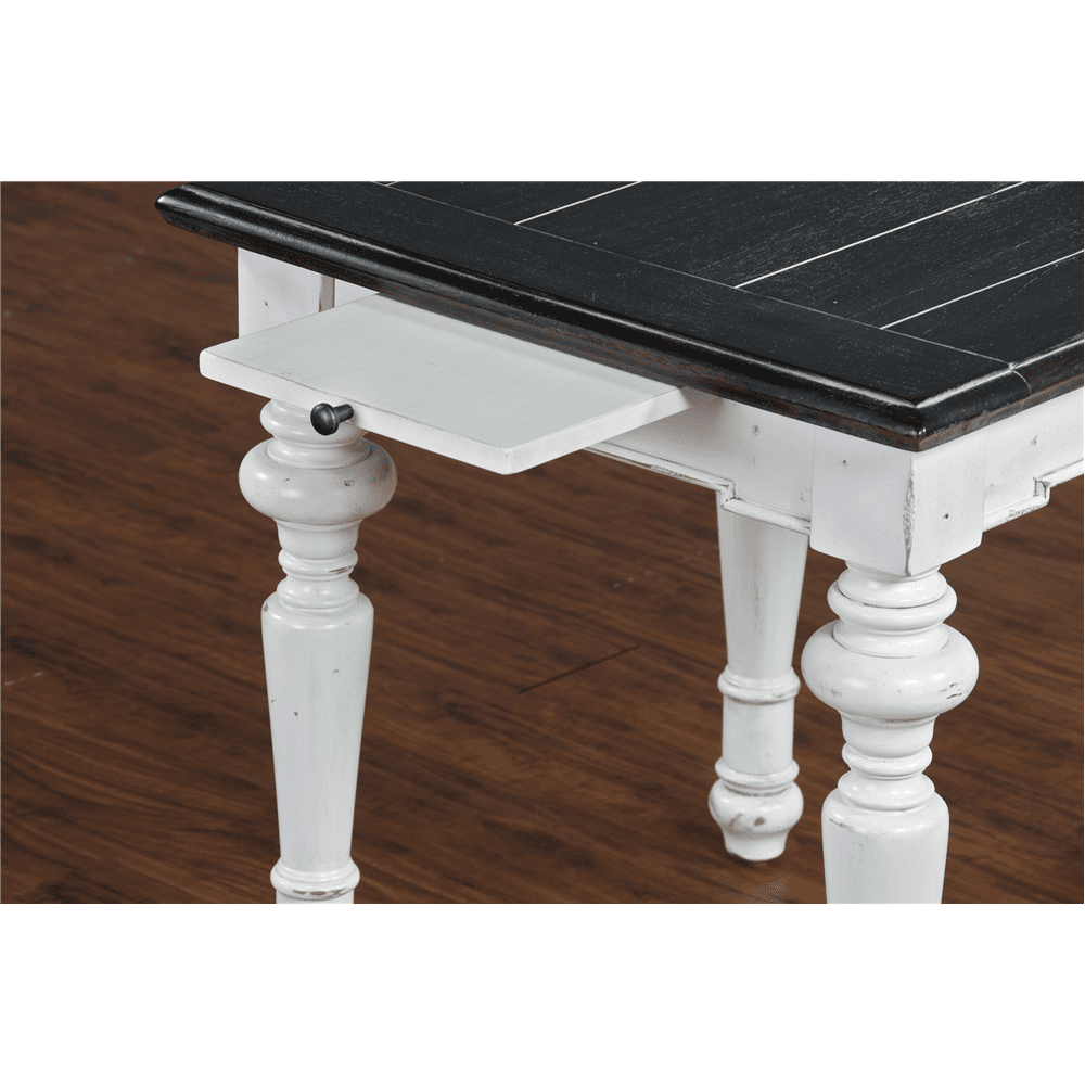 Sunny Designs - European Cottage End Table in White & Dark Brown - 3273EC-E veiw 4