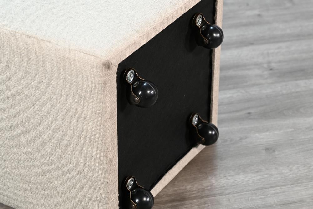 Sunny Designs - Gibson Ottoman Cushion Stool with Casters - 0117WE-SC veiw 5