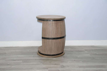 Sunny Designs -  Half Barrel Wine Bar with Metal Accents - 2096DR veiw 2