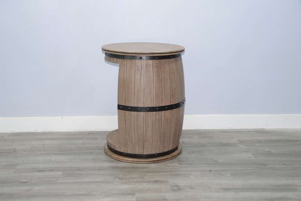 Sunny Designs -  Half Barrel Wine Bar with Metal Accents - 2096DR veiw 3