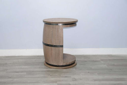 Sunny Designs -  Half Barrel Wine Bar with Metal Accents - 2096DR veiw 4