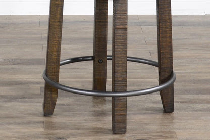 Sunny Designs - Homestead 24inH Barstool with Back & Swivel Cushion Seat in Dark Brown (Set of 2) - 1624TL2-B24 veiw 4