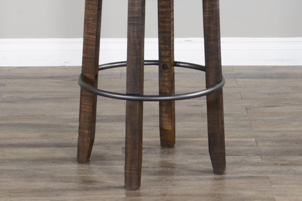 Sunny Designs - Homestead 30inH Barstool with Back & Swivel Cushion Seat in Dark Brown (Set of 2) - 1624TL2-B30 veiw 3