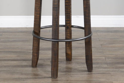 Sunny Designs - Homestead 30inH Barstool with Back & Swivel Cushion Seat in Dark Brown (Set of 2) - 1624TL2-B30 veiw 3