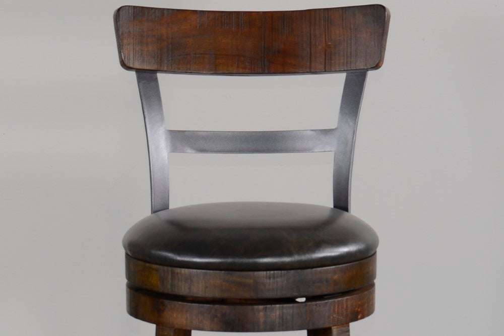 Sunny Designs - Homestead 30inH Barstool with Back & Swivel Cushion Seat in Dark Brown (Set of 2) - 1624TL2-B30 veiw 4