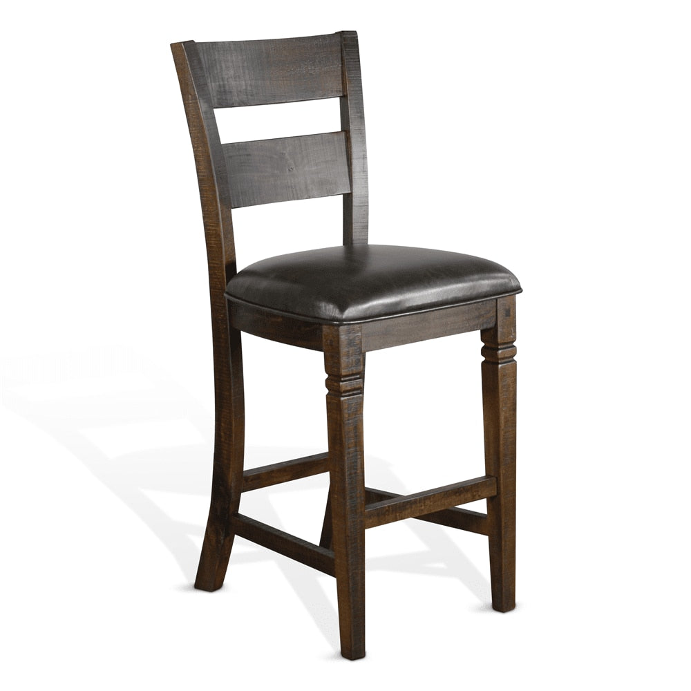 Sunny Designs - Homestead 30inH Ladderback Barstool in Dark Brown (Set of 2) - 1429TL2-30 veiw 1