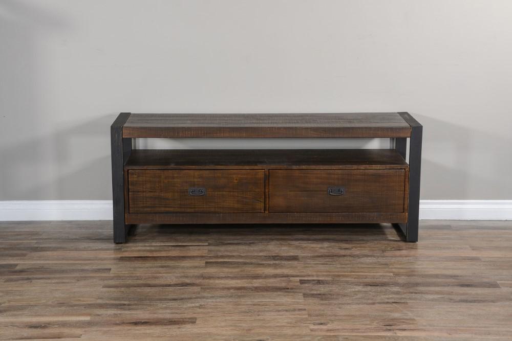 Sunny Designs - Homestead 64in TV Console in Dark Brown - 3568TL2-64 veiw 3