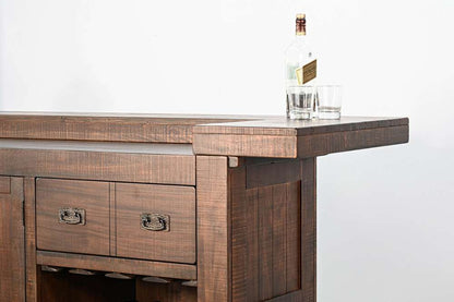 Sunny Designs - Homestead -  80in Traditional Wood Home Bar - 1963TL2 veiw 3