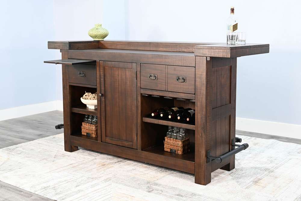 Sunny Designs - Homestead -  80in Traditional Wood Home Bar - 1963TL2 veiw 4