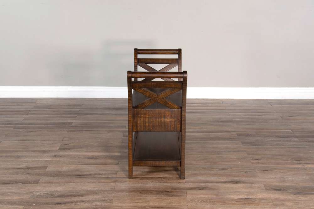 Sunny Designs - Homestead -  Accent Bench with Storage, Wood Seat - 2075TL veiw 4