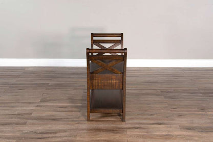 Sunny Designs - Homestead -  Accent Bench with Storage, Wood Seat - 2075TL veiw 4