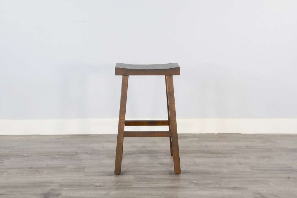 Sunny Designs - Homestead -  Bar Saddle Seat Stool, Wood Seat (Set of 2) - 1768TL-30 veiw 2