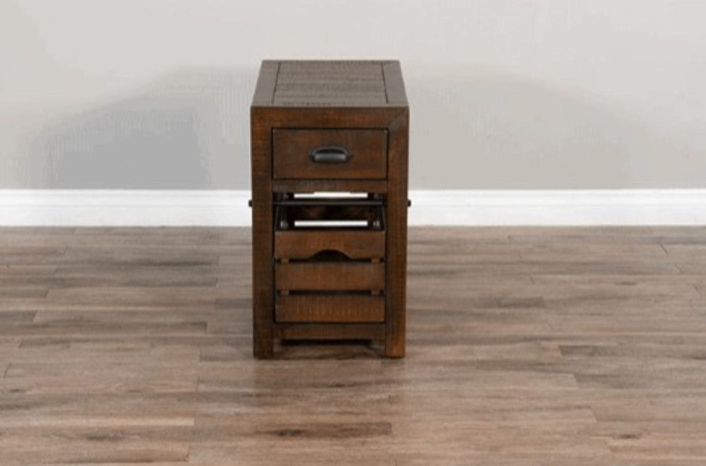 Sunny Designs - Homestead Chair Side Table - Dark Brown - 3266TL-CS veiw 1