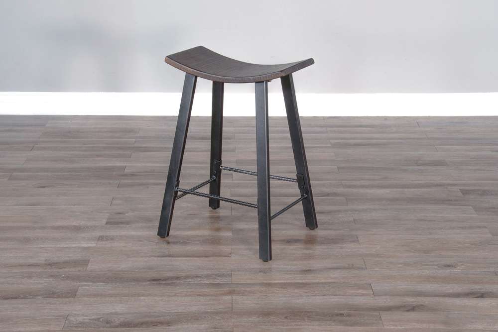 Sunny Designs - Homestead -  Counter Metal Saddle Stool (Set of 2) - 1659TL-24 veiw 4
