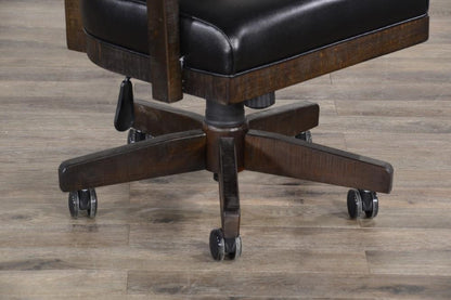 Sunny Designs - Homestead Game Chair with Casters and Back & Cushion Seat in Dark Brown - 1444TL2 veiw 4