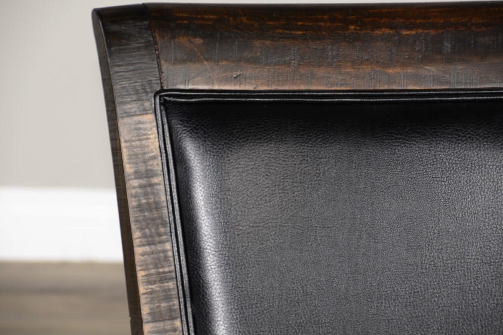 Sunny Designs - Homestead Game Chair with Casters and Back & Cushion Seat in Dark Brown - 1444TL2 veiw 6