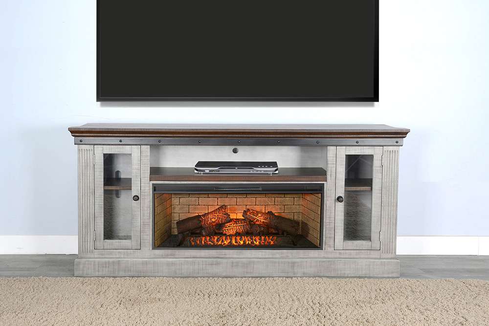 Sunny Designs - Homestead Hills -  Media Console with Fireplace - 3649TA-CF veiw 1