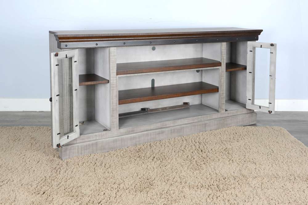Sunny Designs - Homestead Hills -  Media Console with Fireplace - 3649TA-CF veiw 3