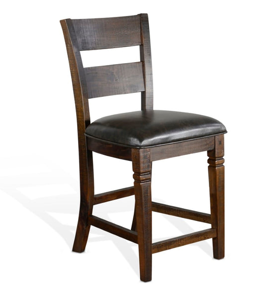 Sunny Designs - Homestead Ladderback Barstool in Dark Brown (Set of 2) - 1429TL2-24 veiw 1