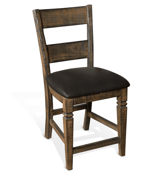Sunny Designs - Homestead Ladderback Chair with Upholstered Seat in Dark Brown (Set of 2) - 1429TL2 veiw 1
