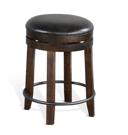 Sunny Designs - Homestead Metroflex 24 inH Stool in Dark Brown (Set of 2) - 1624TL2-24 veiw 1