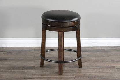 Sunny Designs - Homestead Metroflex 24 inH Stool in Dark Brown (Set of 2) - 1624TL2-24 veiw 3
