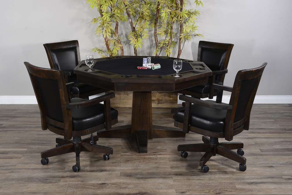Sunny Designs - Homestead -  Reversible Game and Dining Poker Table - 1033TL2 veiw 3
